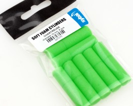 Soft Foam Cylinders, Chartreuse, 10 mm